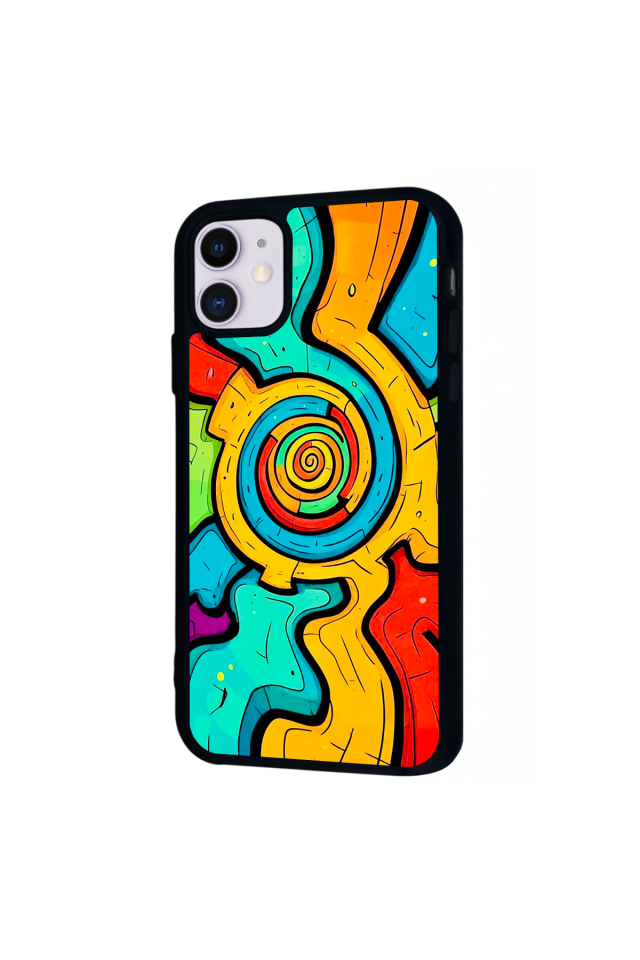 iPhone 11 Uyumlu Abstract Tasarımlı Glossy Premium Kılıf