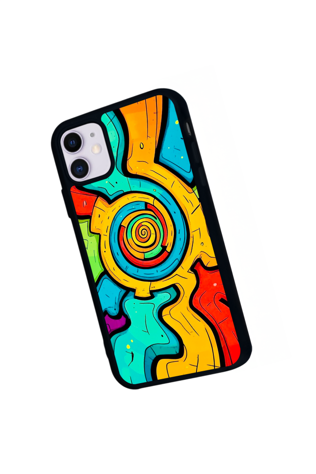 iPhone 11 Uyumlu Abstract Tasarımlı Glossy Premium Kılıf