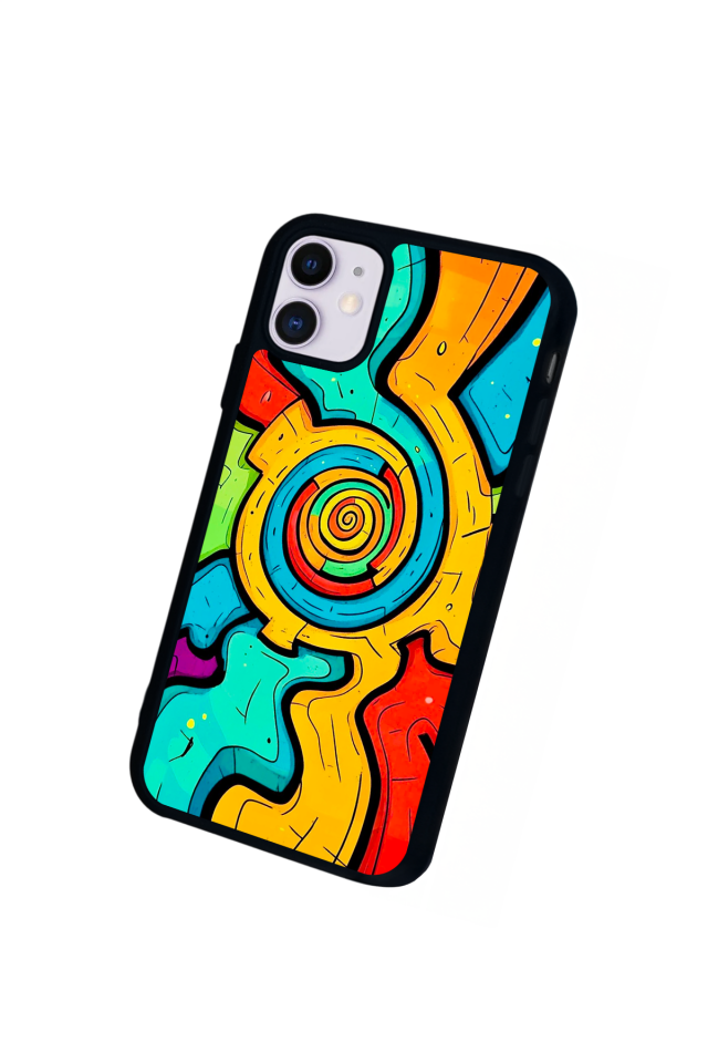 iPhone 11 Uyumlu Abstract Tasarımlı Glossy Premium Kılıf