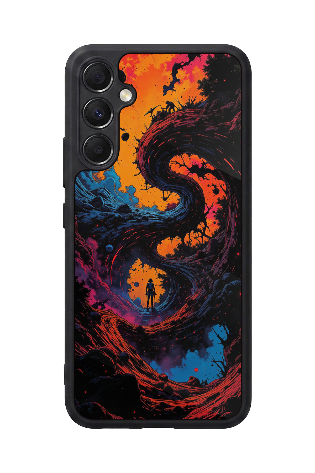 Samsung Galaxy M34 Uyumlu Abstract Tasarımlı Glossy Premium Kılıf