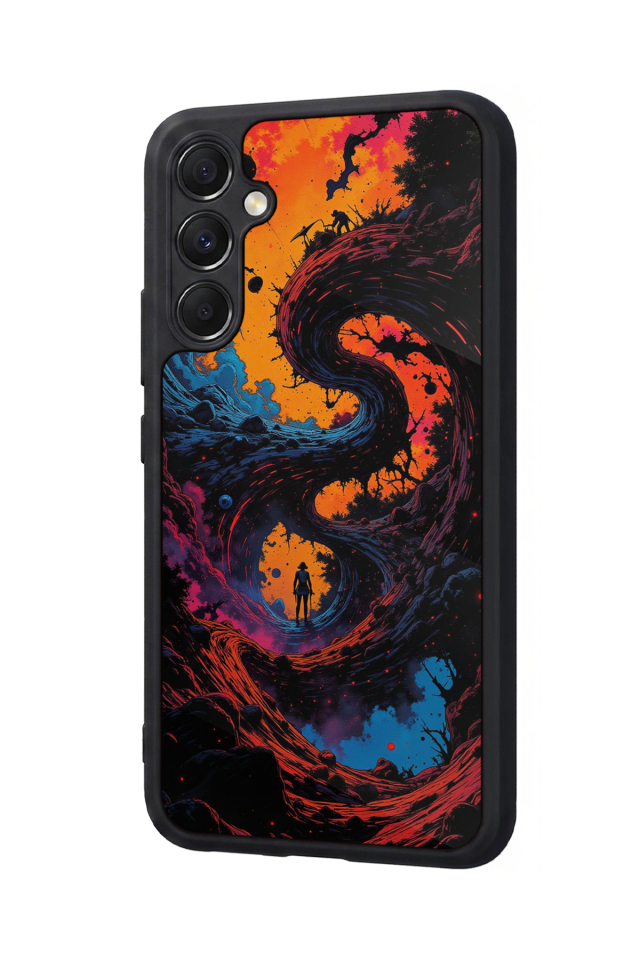 Samsung Galaxy M34 Uyumlu Abstract Tasarımlı Glossy Premium Kılıf