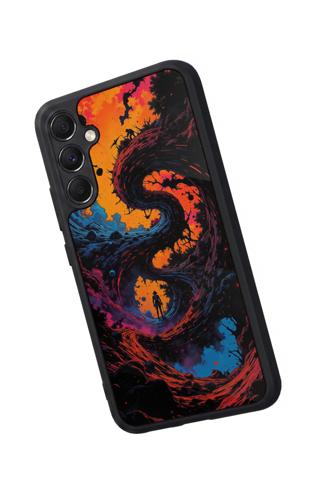 Samsung Galaxy M34 Uyumlu Abstract Tasarımlı Glossy Premium Kılıf