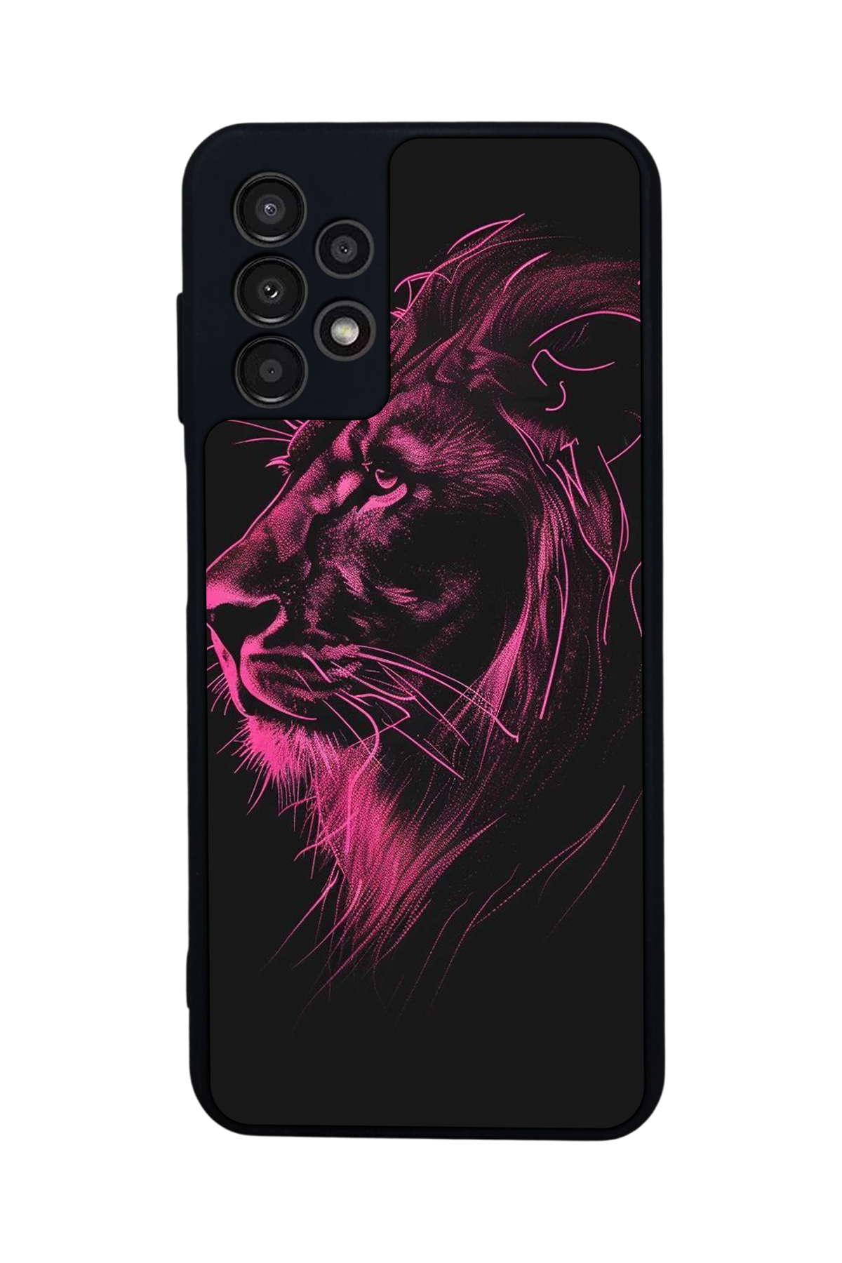 Samsung Galaxy A23 Uyumlu Aslan Tasarımlı Glossy Premium Kılıf