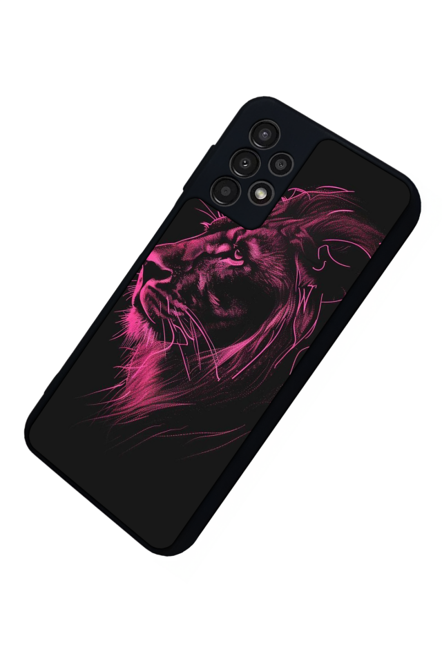 Samsung Galaxy A23 Uyumlu Aslan Tasarımlı Glossy Premium Kılıf