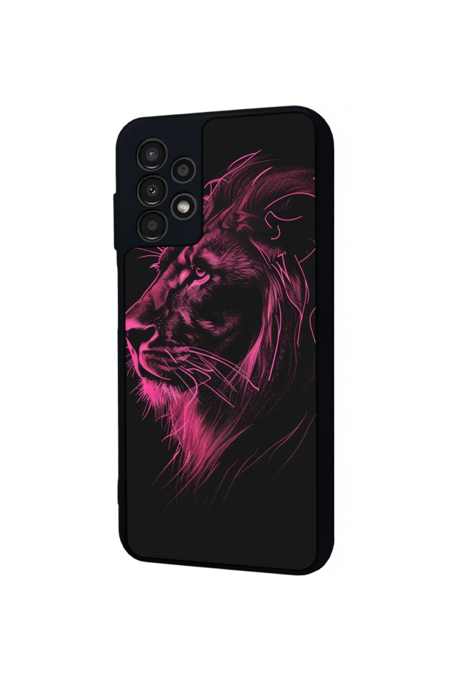 Samsung Galaxy A23 Uyumlu Aslan Tasarımlı Glossy Premium Kılıf