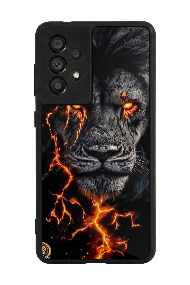 Samsung Galaxy A73 Uyumlu Aslan Tasarımlı Glossy Premium Kılıf