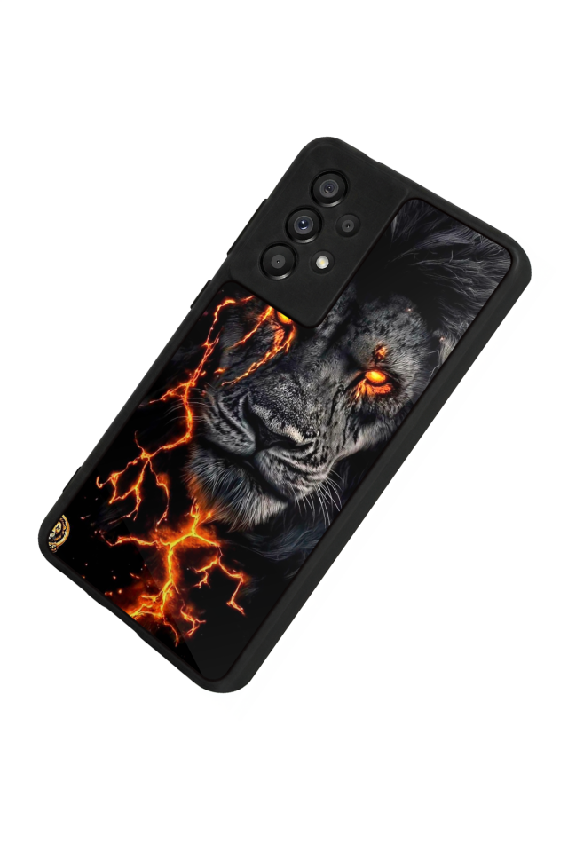 Samsung Galaxy A73 Uyumlu Aslan Tasarımlı Glossy Premium Kılıf