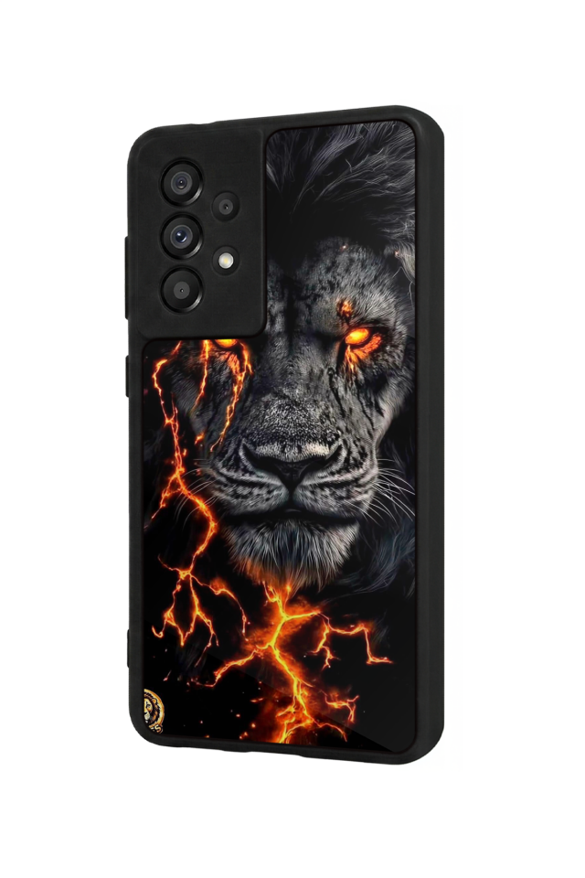Samsung Galaxy A73 Uyumlu Aslan Tasarımlı Glossy Premium Kılıf