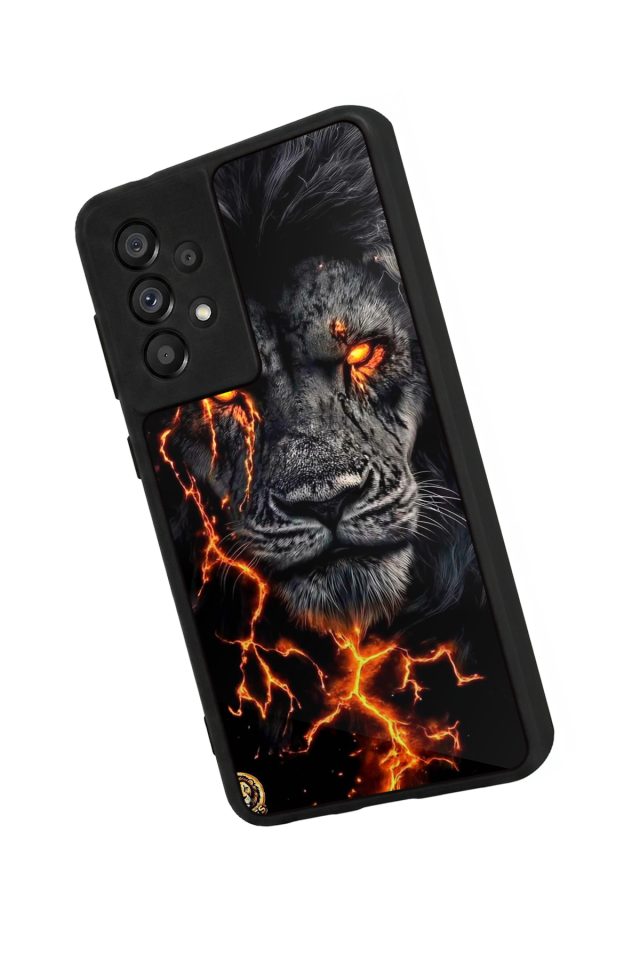 Samsung Galaxy A73 Uyumlu Aslan Tasarımlı Glossy Premium Kılıf