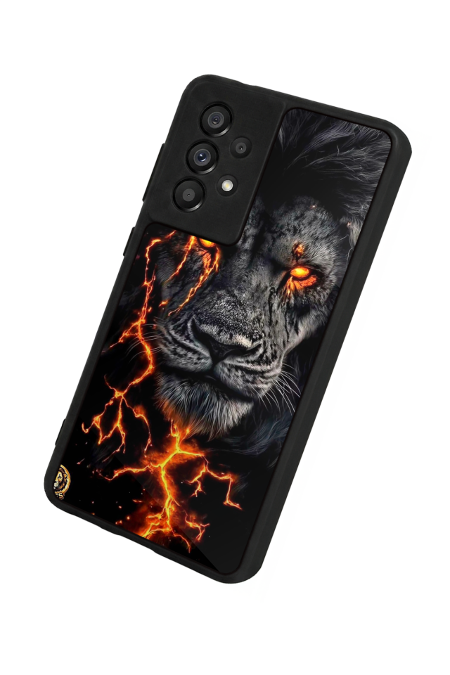 Samsung Galaxy A73 Uyumlu Aslan Tasarımlı Glossy Premium Kılıf