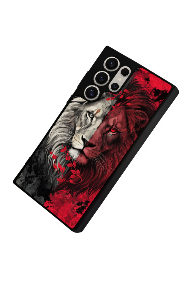 Samsung Galaxy S24 Ultra Uyumlu Aslan Tasarımlı Glossy Premium Kılıf