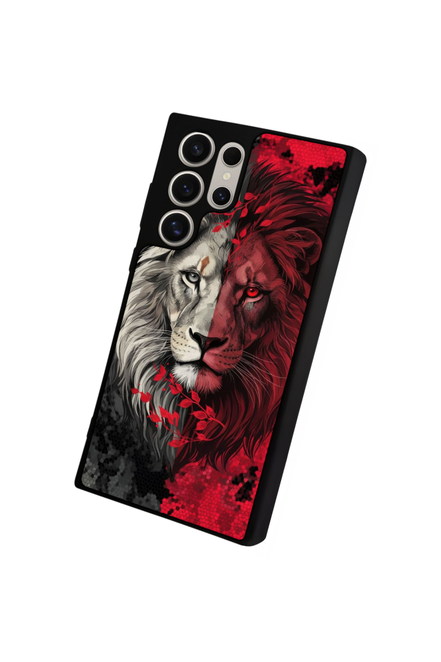 Samsung Galaxy S24 Ultra Uyumlu Aslan Tasarımlı Glossy Premium Kılıf