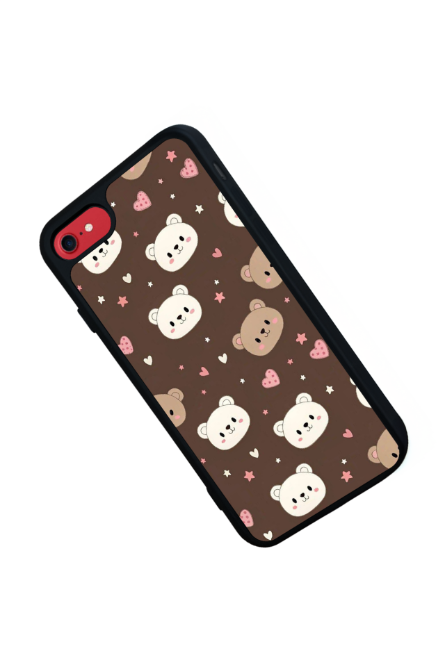 iPhone SE Uyumlu Ayı Tasarımlı Glossy Premium Kılıf