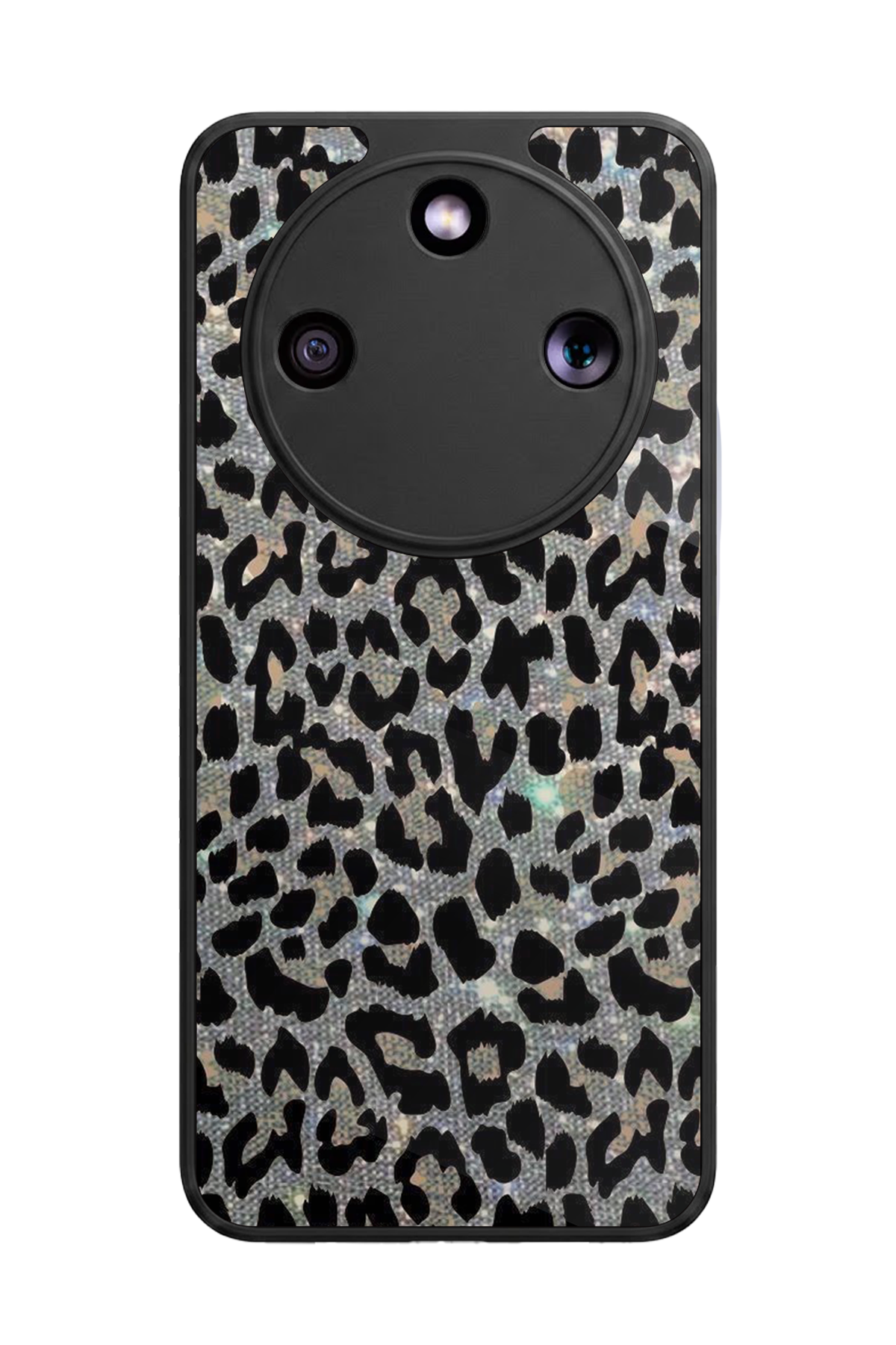 Honor Magic 8 Lite Uyumlu Hologram Leopar Tasarımlı Glossy Premium Kılıf