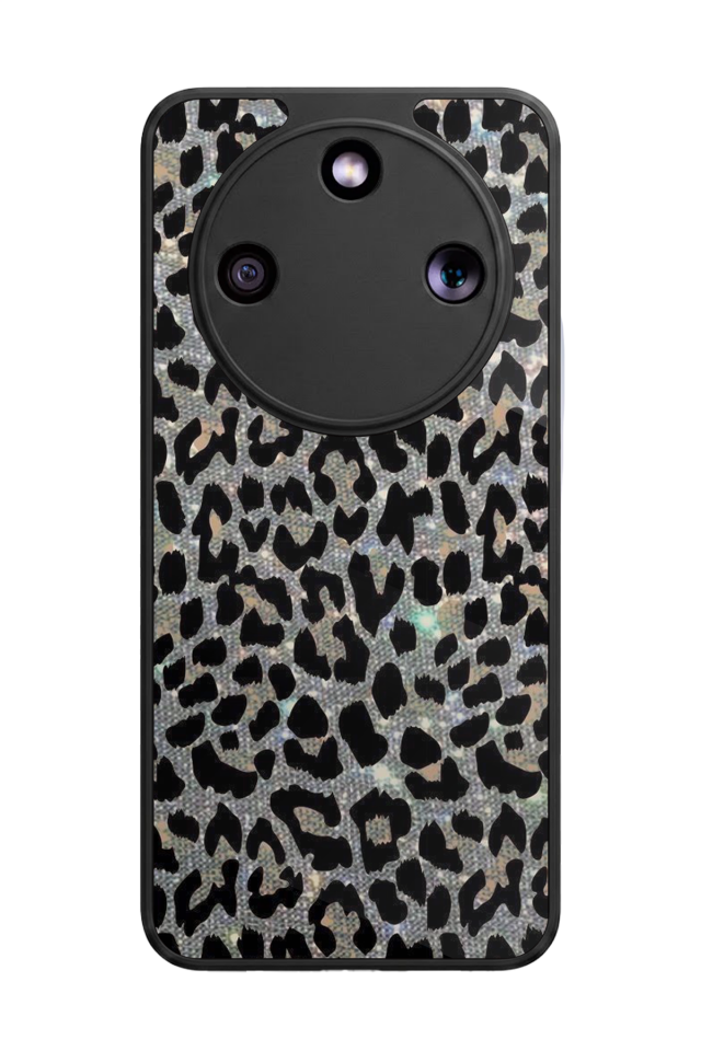 Honor Magic 8 Lite Uyumlu Hologram Leopar Tasarımlı Glossy Premium Kılıf