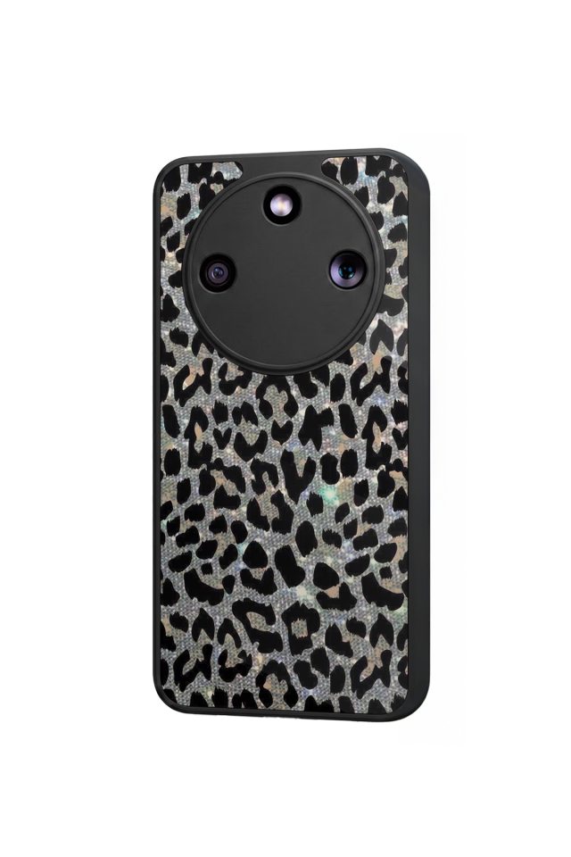 Honor Magic 8 Lite Uyumlu Hologram Leopar Tasarımlı Glossy Premium Kılıf