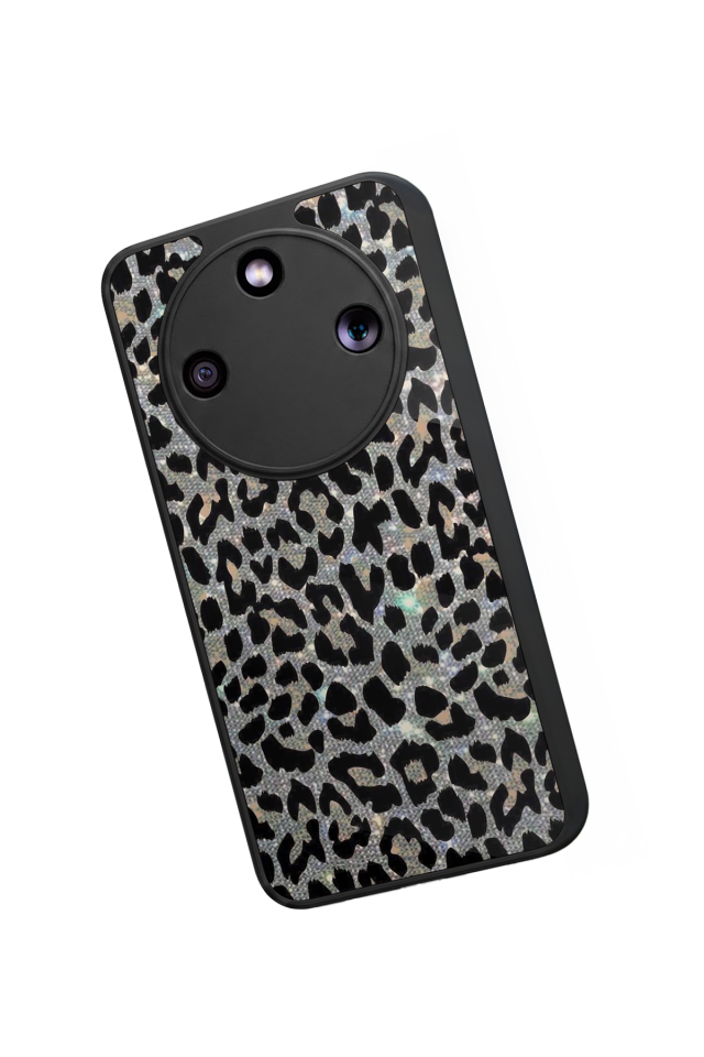Honor Magic 8 Lite Uyumlu Hologram Leopar Tasarımlı Glossy Premium Kılıf