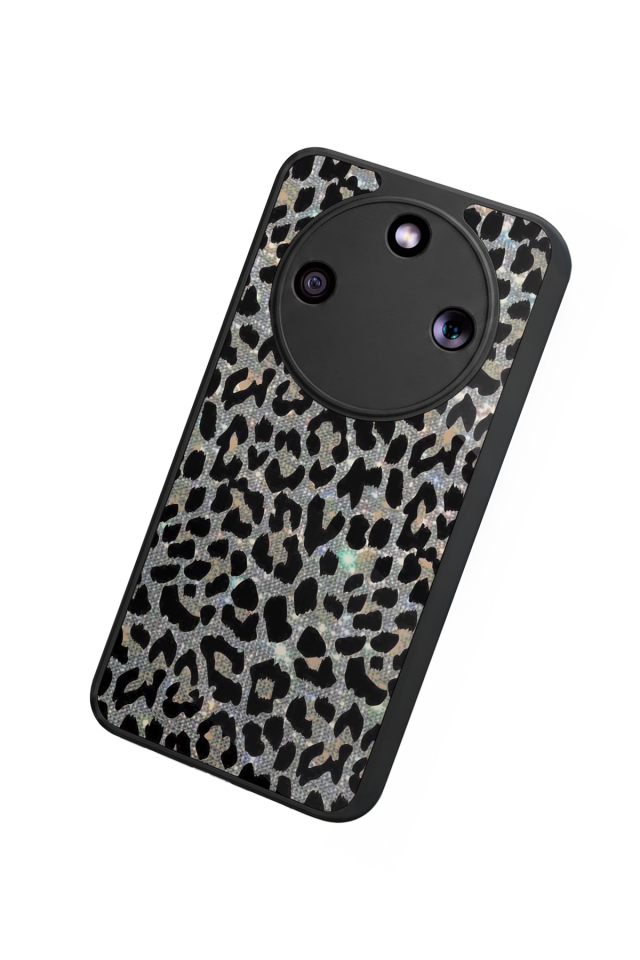 Honor Magic 8 Lite Uyumlu Hologram Leopar Tasarımlı Glossy Premium Kılıf