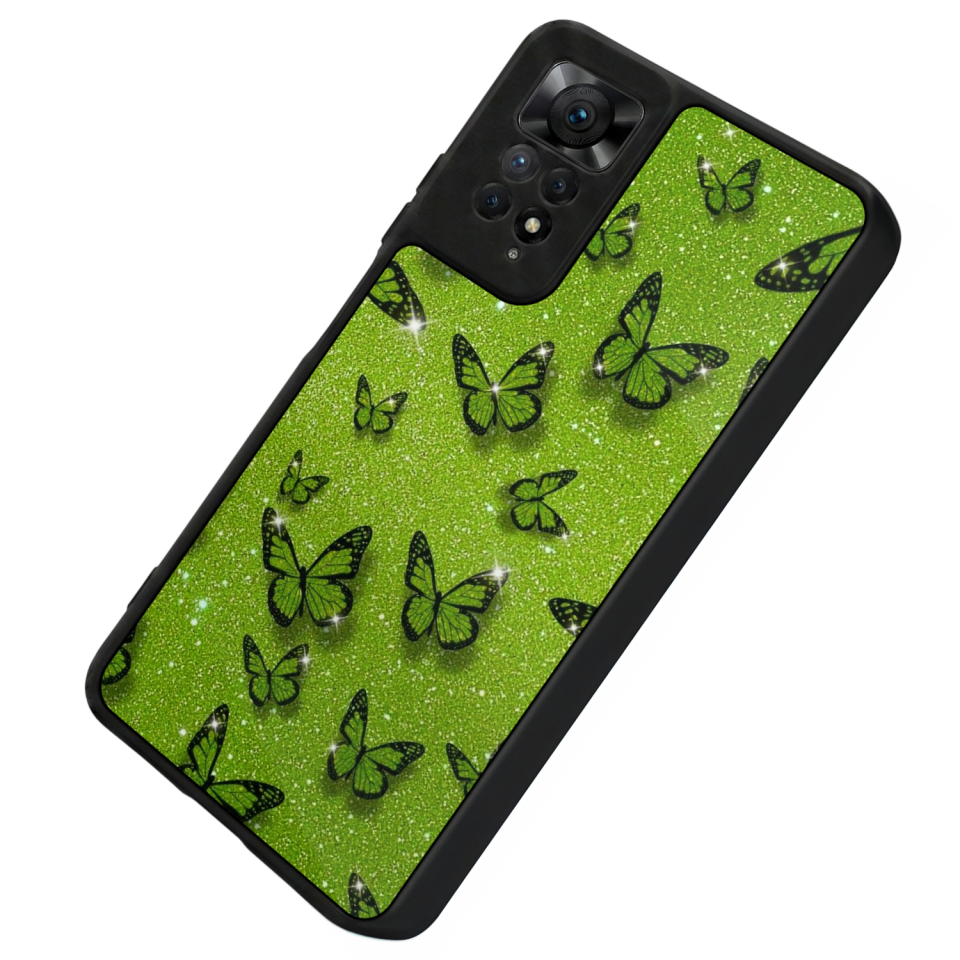 Xiaomi Redmi Note 12 Pro Uyumlu Kelebek Tasarımlı Glossy Premium Kılıf
