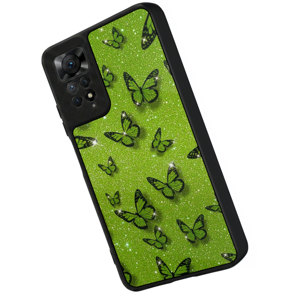 Xiaomi Redmi Note 12 Pro Uyumlu Kelebek Tasarımlı Glossy Premium Kılıf