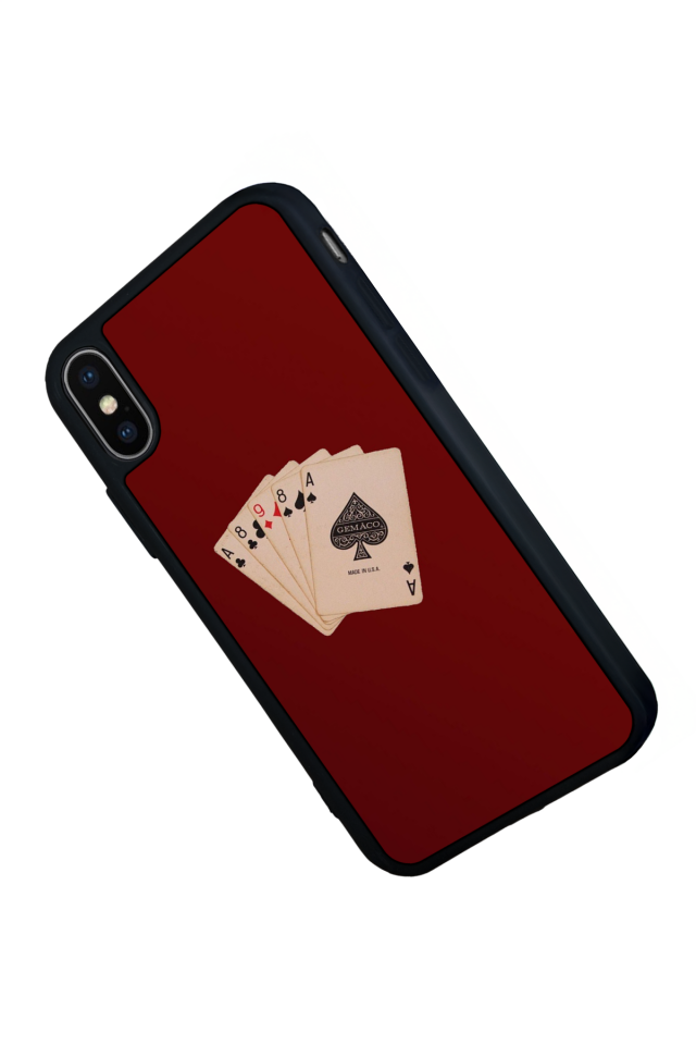 iPhone X/ XS Uyumlu Kirmizi Tasarımlı Glossy Premium Kılıf