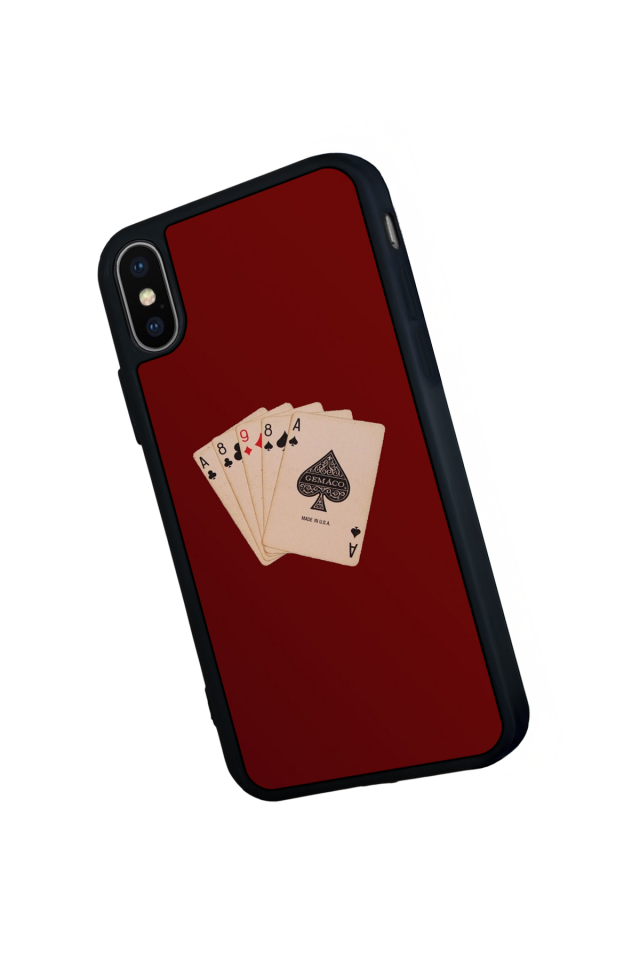 iPhone X/ XS Uyumlu Kirmizi Tasarımlı Glossy Premium Kılıf