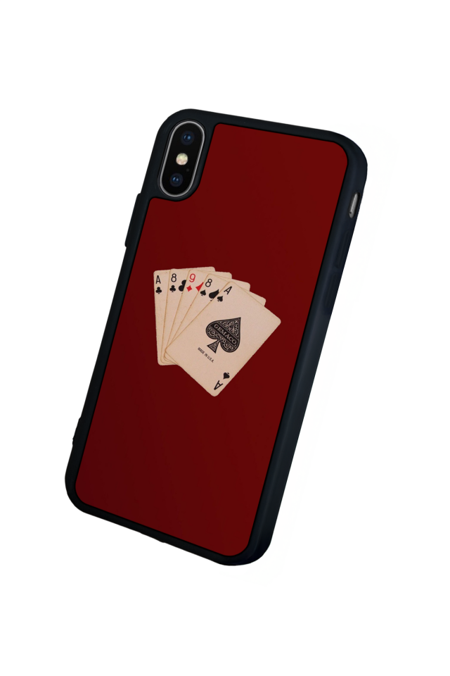 iPhone X/ XS Uyumlu Kirmizi Tasarımlı Glossy Premium Kılıf