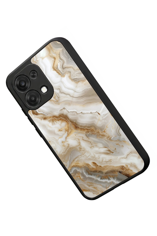 Oppo A6 Pro Uyumlu Mermer Marble Tasarımlı Glossy Premium Kılıf