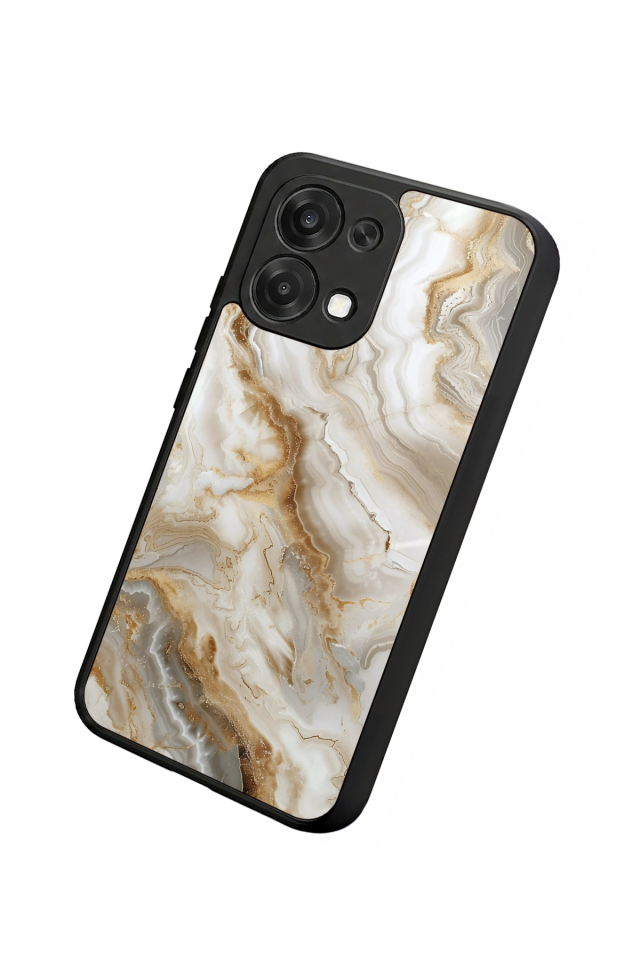 Oppo A6 Pro Uyumlu Mermer Marble Tasarımlı Glossy Premium Kılıf