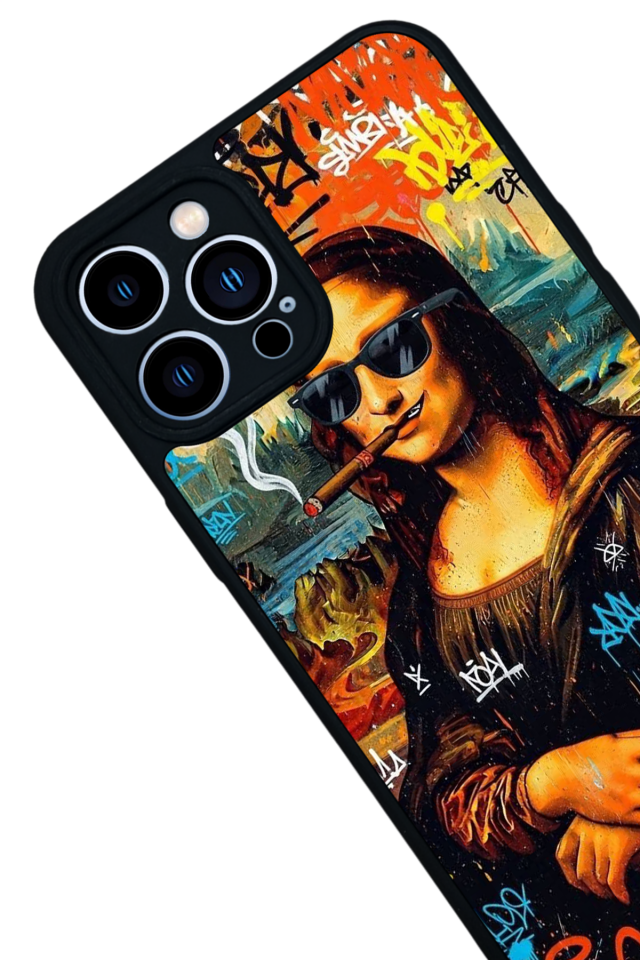 iPhone 12 Pro Max Uyumlu Monalisa Tasarımlı Glossy Premium Kılıf