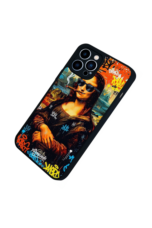 iPhone 12 Pro Max Uyumlu Monalisa Tasarımlı Glossy Premium Kılıf