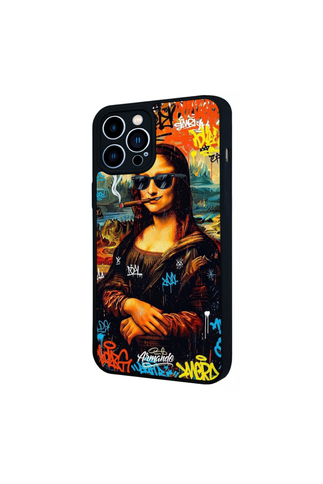 iPhone 12 Pro Max Uyumlu Monalisa Tasarımlı Glossy Premium Kılıf