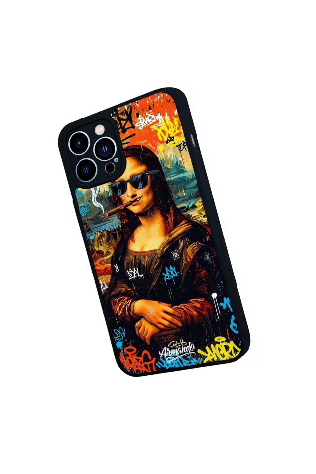iPhone 12 Pro Max Uyumlu Monalisa Tasarımlı Glossy Premium Kılıf