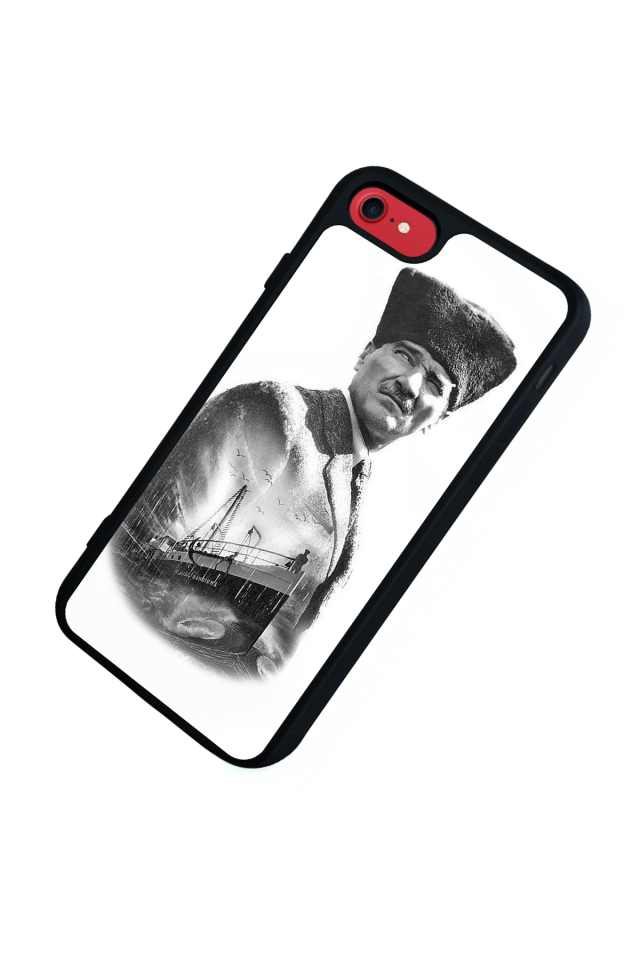 iPhone 8 Uyumlu Mustafa Kemal Ataturk Tasarımlı Glossy Premium Kılıf