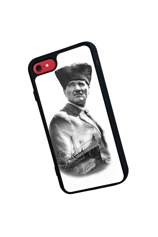 iPhone 8 Uyumlu Mustafa Kemal Ataturk Tasarımlı Glossy Premium Kılıf