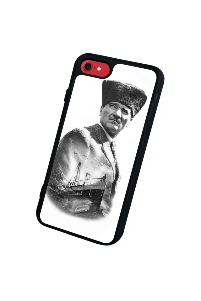 iPhone 8 Uyumlu Mustafa Kemal Ataturk Tasarımlı Glossy Premium Kılıf