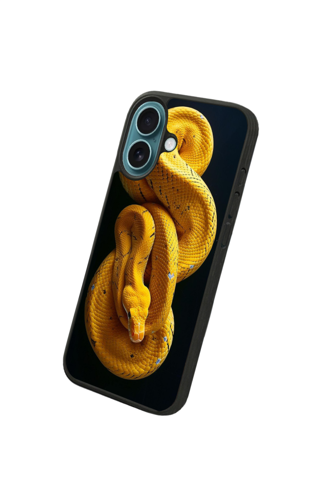 iPhone 16 Plus Uyumlu Yılan Tasarımlı Glossy Premium Kılıf