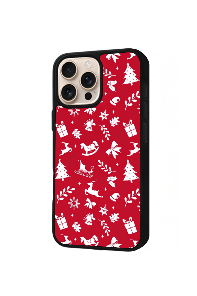 iPhone 15 Pro Max Uyumlu Yilbasi Christmas Tasarımlı Glossy Premium Kılıf