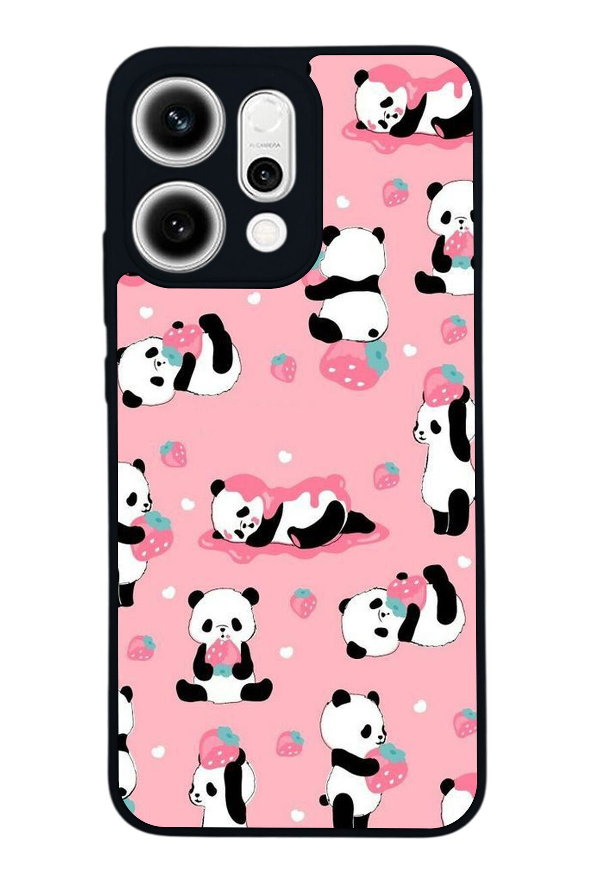 Oppo Reno 14 Uyumlu Panda Tasarımlı Glossy Premium Kılıf