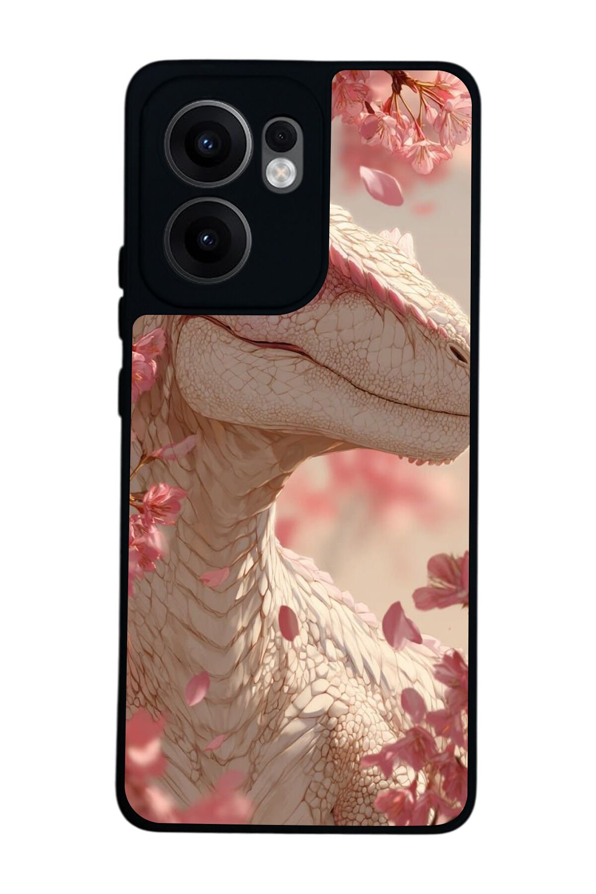 Oppo Reno 13F Uyumlu Dinazor Tasarımlı Glossy Premium Kılıf