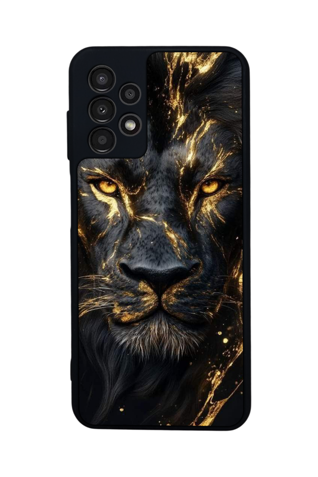 Samsung Galaxy A23 Uyumlu Aslan Tasarımlı Glossy Premium Kılıf
