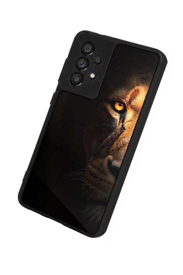 Samsung Galaxy A73 Uyumlu Aslan Tasarımlı Glossy Premium Kılıf