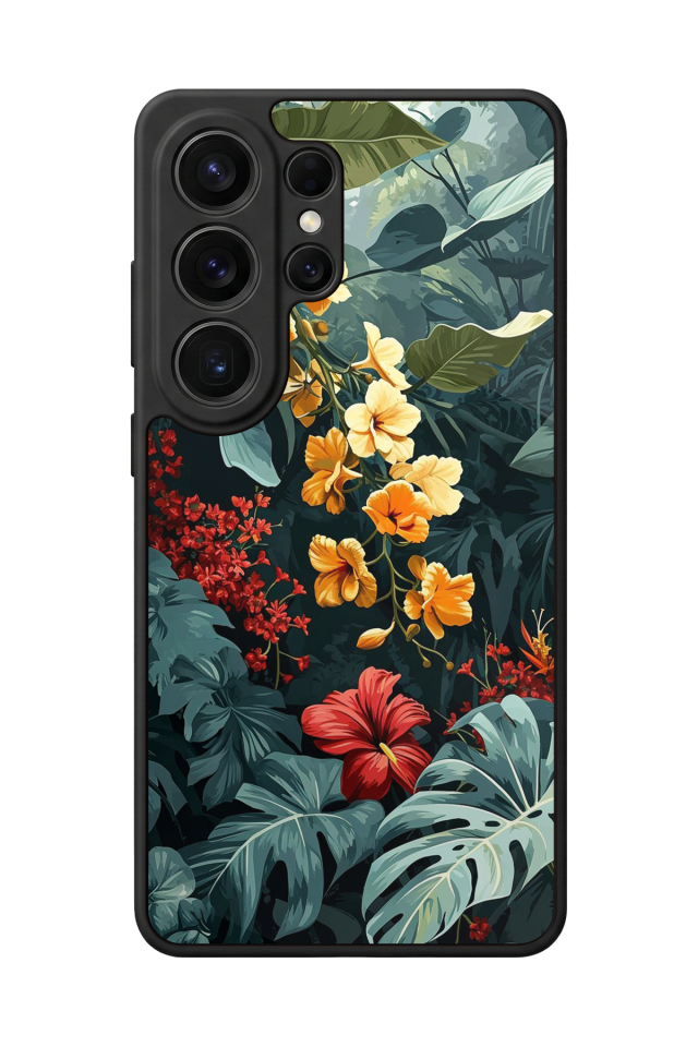 Samsung Galaxy S26 Ultra Uyumlu Botanik Tasarımlı Glossy Premium Kılıf