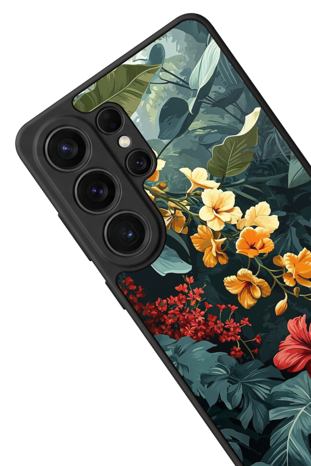 Samsung Galaxy S26 Ultra Uyumlu Botanik Tasarımlı Glossy Premium Kılıf