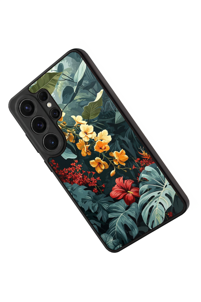 Samsung Galaxy S26 Ultra Uyumlu Botanik Tasarımlı Glossy Premium Kılıf