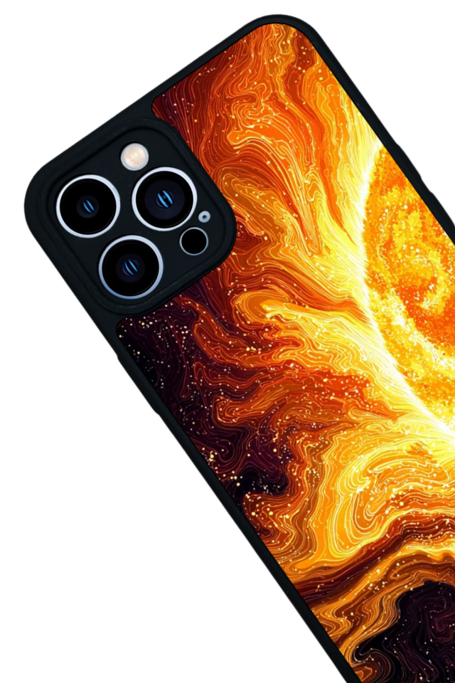 iPhone 13 Pro Max Uyumlu Güneş Tasarımlı Glossy Premium Kılıf