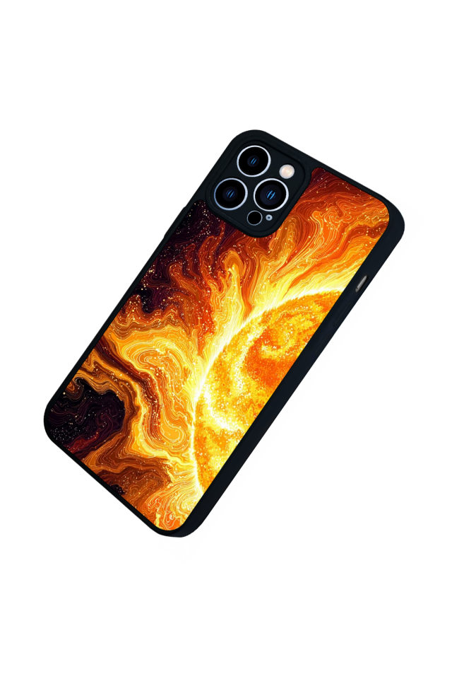 iPhone 13 Pro Max Uyumlu Güneş Tasarımlı Glossy Premium Kılıf