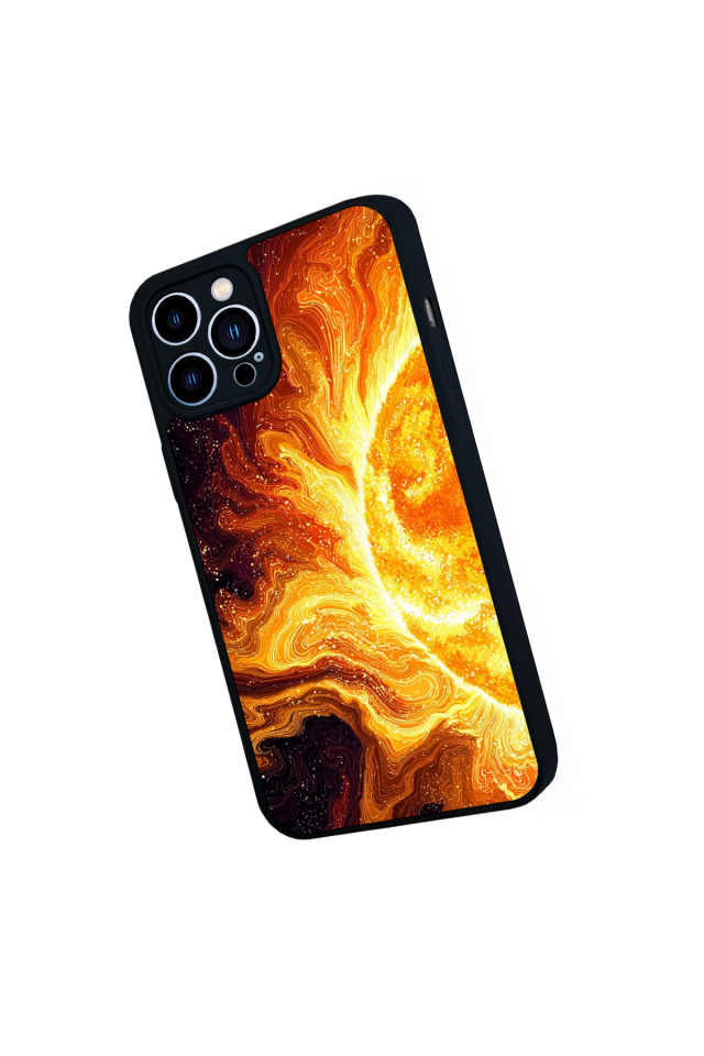 iPhone 13 Pro Max Uyumlu Güneş Tasarımlı Glossy Premium Kılıf