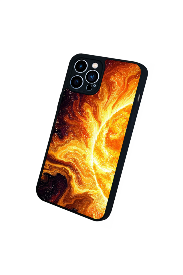 iPhone 13 Pro Max Uyumlu Güneş Tasarımlı Glossy Premium Kılıf