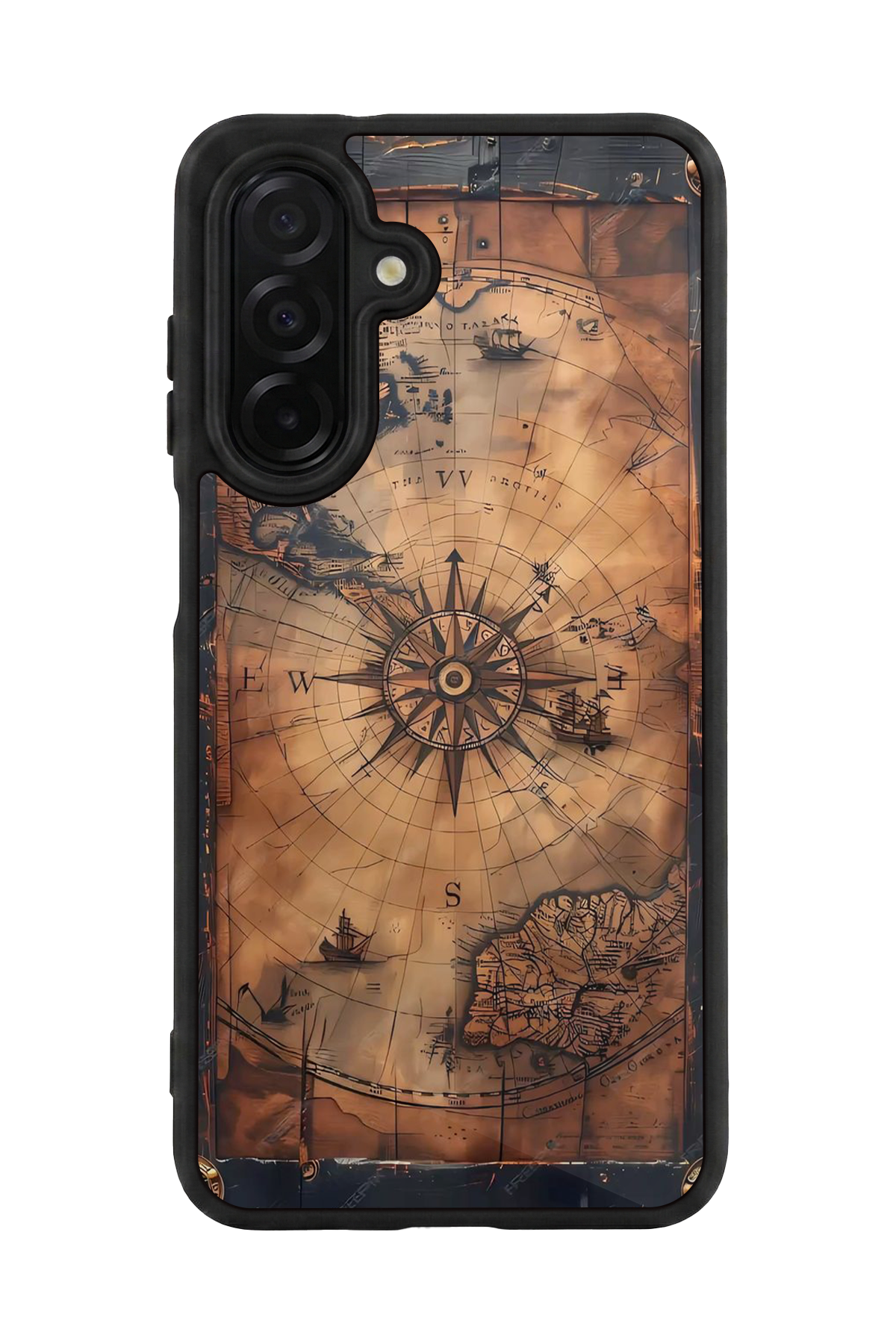 Samsung Galaxy A36 Uyumlu Harita Tasarımlı Glossy Premium Kılıf